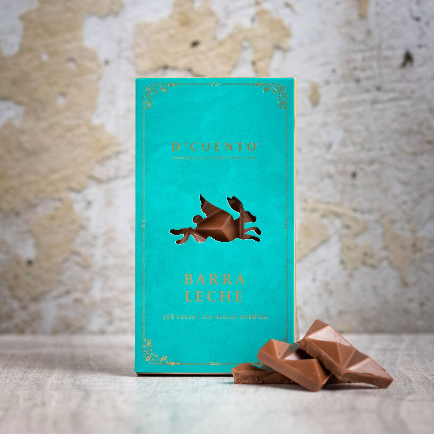 Barra Leche sin Azúcar 75g - D'Cuento Chocolates - - 