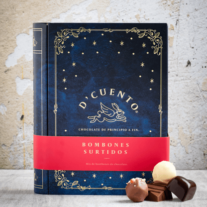 Caja Libro 25 Unidades de Bombones Surtidos - D'Cuento Chocolates - - 