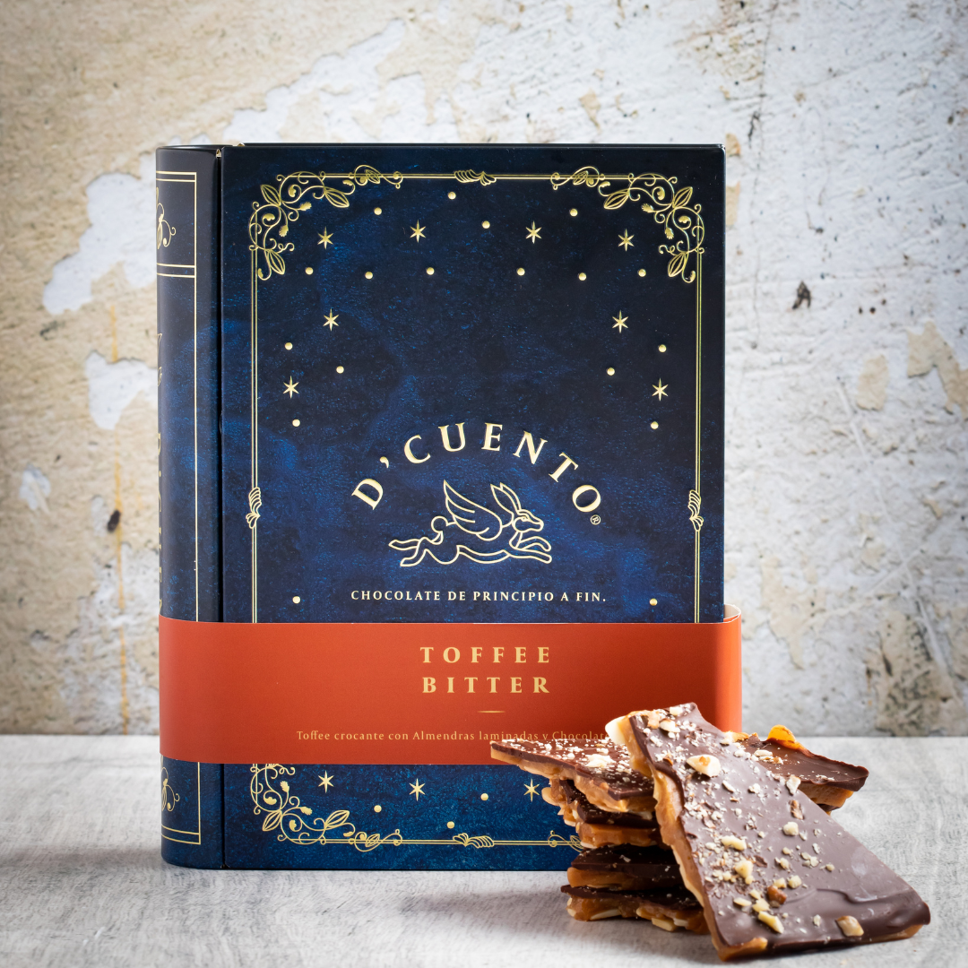 Caja Libro Toffee Crocante Bitter 300g - D'Cuento Chocolates - - 